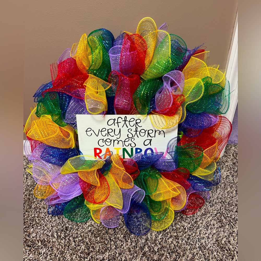 Rainbow wreath